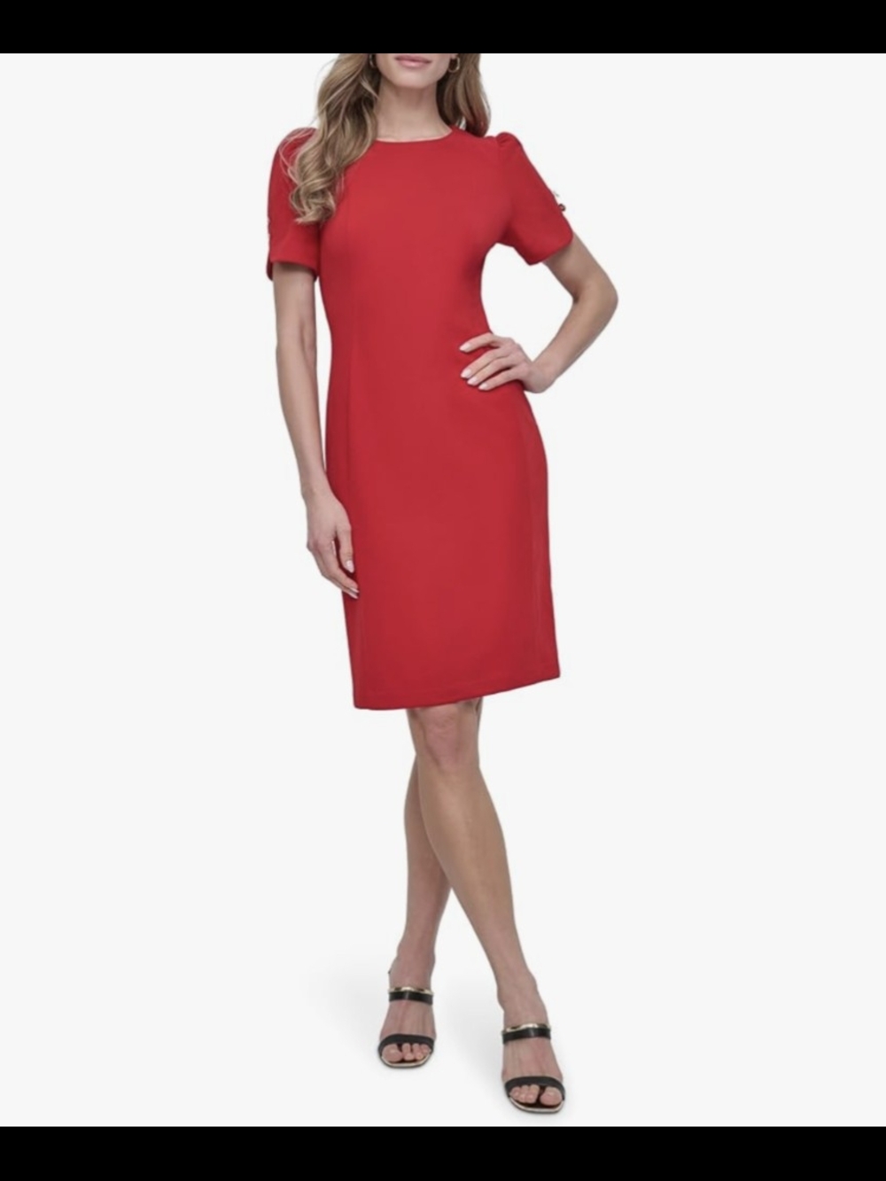 Red Formal Dress, DKNY Brand, Knee Length